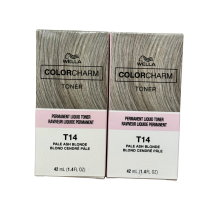 (2-Pack) Wella Color Charm Toner T14 Pale Ash Blonde