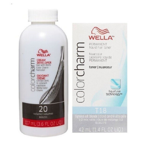 Wella (With Developer) Wella Color Charm Toner T18 Lightest Ash Blonde