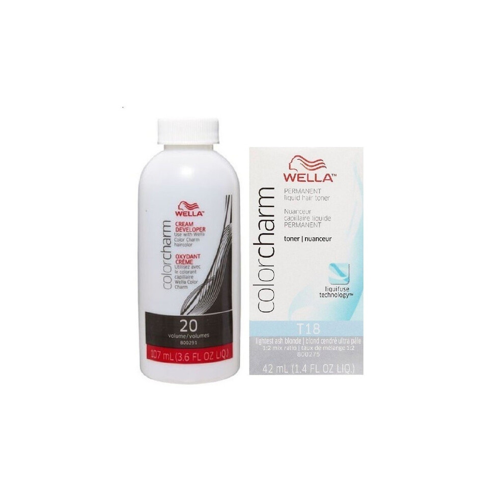Wella (With Developer) Color Charm Toner T18 Lightest Ash Blonde