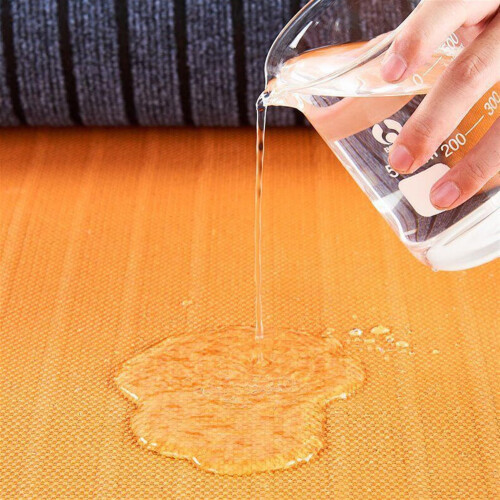 Khaki Rectangular Office Chair Mat 90x90cm Washable Floor Protector with AntiSlip Backing 2