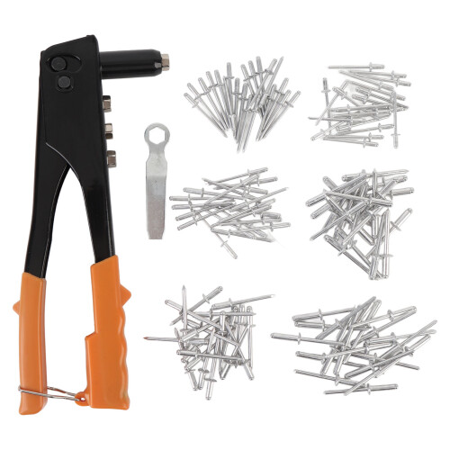 Kit de rivetage, 120 rivets, métal, 3,26,4/8/10 mm 2