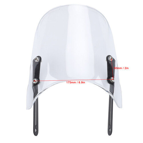 Front Wind Deflector for Scrambler 400X  Unbreakable PMMA Panel Clear 1
