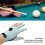Gant de billard à 3 doigts vert clair taille unique 5