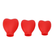 3x Pinselschutzhüllen Silikon Rot