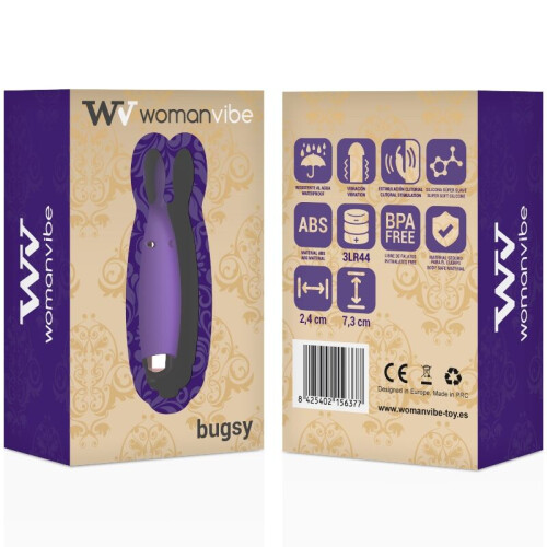 WOMANVIBE - BUGSY SILICONE RABBIT STIMULATOR 1