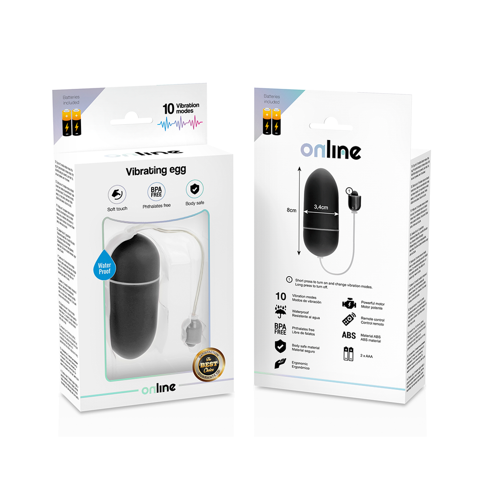 Online Black - Waterproof Vibrating Egg