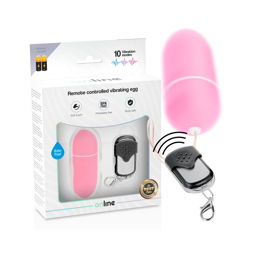 Online Pink - Remote Control Vibrating Egg L