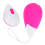 OHMAMA - TEXTURED VIBRATING EGG 10 MODES PINK AND WHITE 1