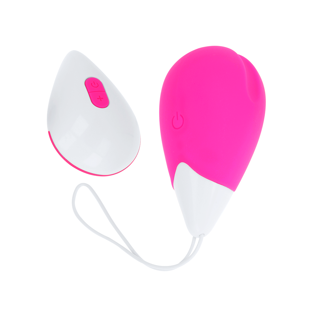 Ohmama Stimulating Pink/White Ohmama - Textured Vibrating Egg 10 Modes And