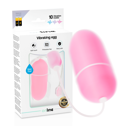 ONLINE - WATERPROOF VIBRATING EGG PINK 1
