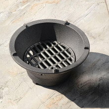 Portable Charcoal Grill Small Cast Iron BBQ Grill with Handle for Outdoor Cooking Picnic Camping