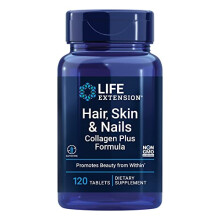 Life Extension, Cabelo, Pele e Unhas, Fórmula de Colágeno, 120 Tabletes