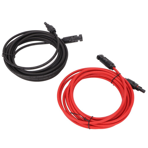 Solar Panel Extension Cable 12 AWG 6m, MC4 Extension Cable UVResistant for PV Systems 1