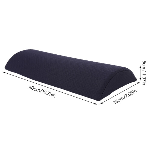 Cuscino lombare curvo in memory foam blu 40x18x5cm 1