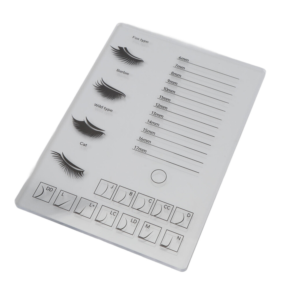 2 in 1 Eyelash Extension Tray Acrylic 21x15cm Clear for Lash Artists