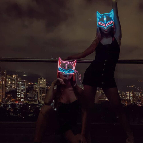 Halloween Gesichtsbedeckung LED Fuchs 1