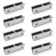 180 304 Stainless Steel Glass Railing Clamp, Double Sided Frameless Clip for 1012mm Tempered Glass