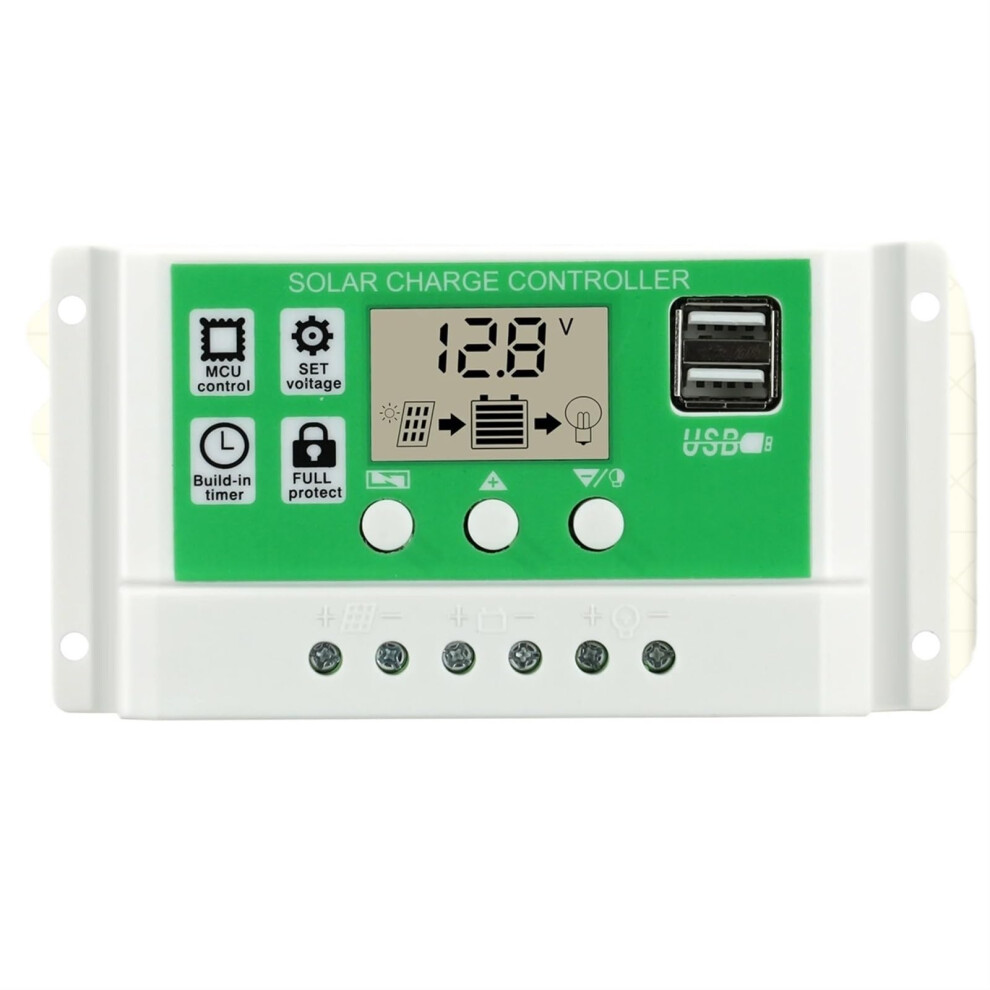 30A Pwm Solar Charge Controller 12V 24V With Smart Lcd Display For Rv Camper And Solar Panel System 9330225160670