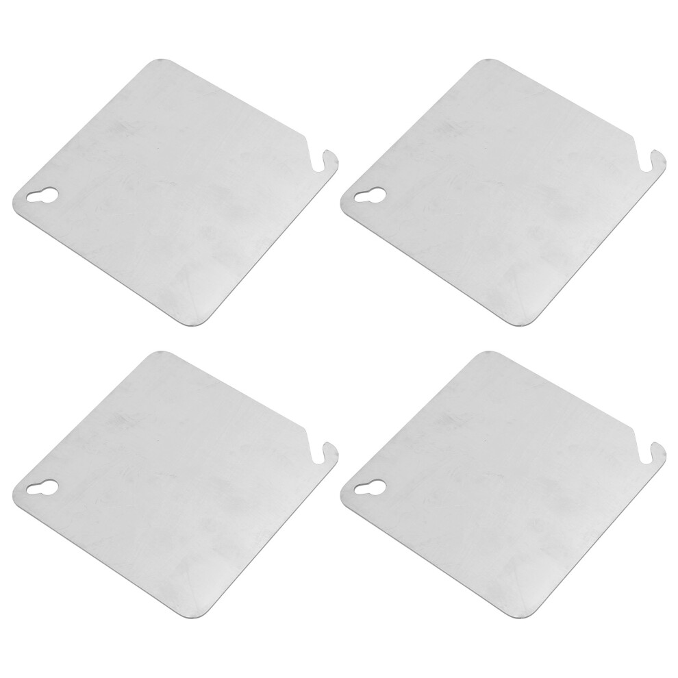 4Pcs 4Â Galvanized Iron Electrical Box Cover Plates, 10.15X10.15cm 4621384815392