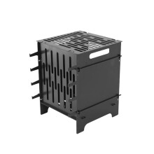 Stainless Steel Portable Charcoal Grill for Outdoor Camping BBQ, Foldable Easy Clean Design