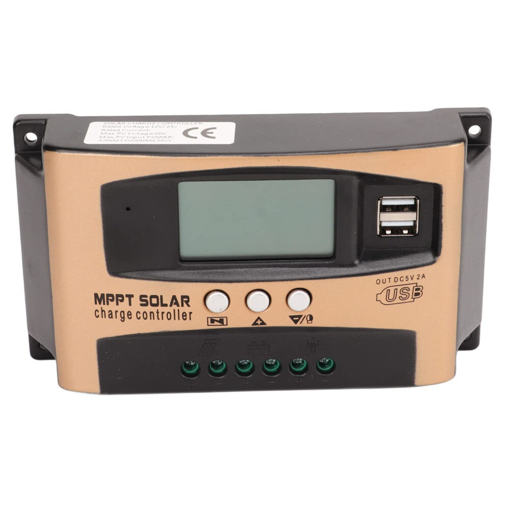 100A Mppt Solar Charge Controller With Dual Usb, Adjustable Parameters, Efficiency For Home System 9330225153726