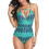 Γυναικείο μαγιό Tankini Halter, ρυθμιζόμενο τελείωμα στους ώμους, χιαστί τοπ με σχέδιο 2