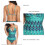 Γυναικείο μαγιό Tankini Halter, ρυθμιζόμενο τελείωμα στους ώμους, χιαστί τοπ με σχέδιο 5