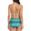 Γυναικείο μαγιό Tankini Halter, ρυθμιζόμενο τελείωμα στους ώμους, χιαστί τοπ με σχέδιο 4