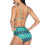 Γυναικείο μαγιό Tankini Halter, ρυθμιζόμενο τελείωμα στους ώμους, χιαστί τοπ με σχέδιο 3