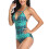 Γυναικείο μαγιό Tankini Halter, ρυθμιζόμενο τελείωμα στους ώμους, χιαστί τοπ με σχέδιο 3