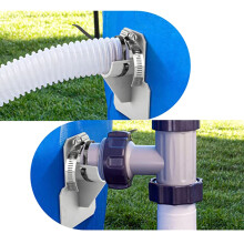 Poolschlauchhalterungen 2er Set — Schwerlast-PVC-Schlauchklemmen, Einfach zu installieren