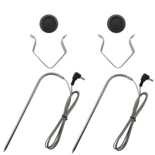 2 Pack Meat Probe Replacement 3.5mm Temperature Probes for Pit Boss Pellet Grill Smokers with Clips