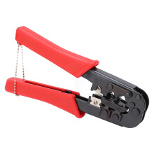 RJ11RJ12RJ45Connector Crimper All In One Ethernet Crimp Tool With Cable Stripper Cutter Modular Crimper And Heavy Duty Steel Construction