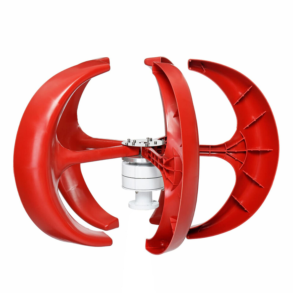 Vertical Wind Turbine Generator 3000W 48V, Red 5Blade Kit With Controller For Home, Offgrid 9330225652489