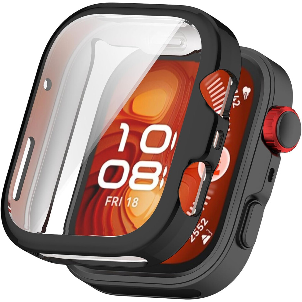 Case With Screen Protector For Huawei Watch Fit 4, Shockproof Scratch Resistant Flexible Tpu Cover Black 9169991098616