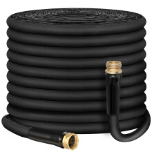 15ft Non‑Expandable Garden Hose, Lightweight Kink‑ Flexible Water Hose with Rustproof Fittings for Outdoor Use