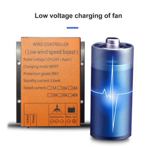 MPPT Wind Solar Hybrid Charge Controller 12V 24V Smart Automatic Battery Matching Multi‑Protection for 800W Wind 600W Solar System 2