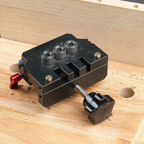 Self Centering Doweling Jig with Adjustable Depth Stop and 6/8/10mm Bits for Woodworking Assembly 2