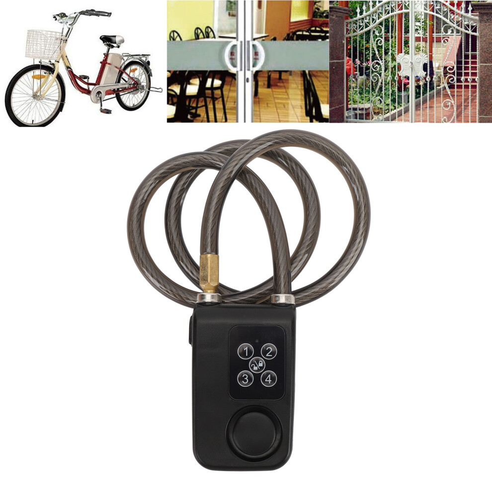 Keyless Motorcycle Lock Alarm 110Db Waterproof 80Cm 10Mm Black 4901384820665