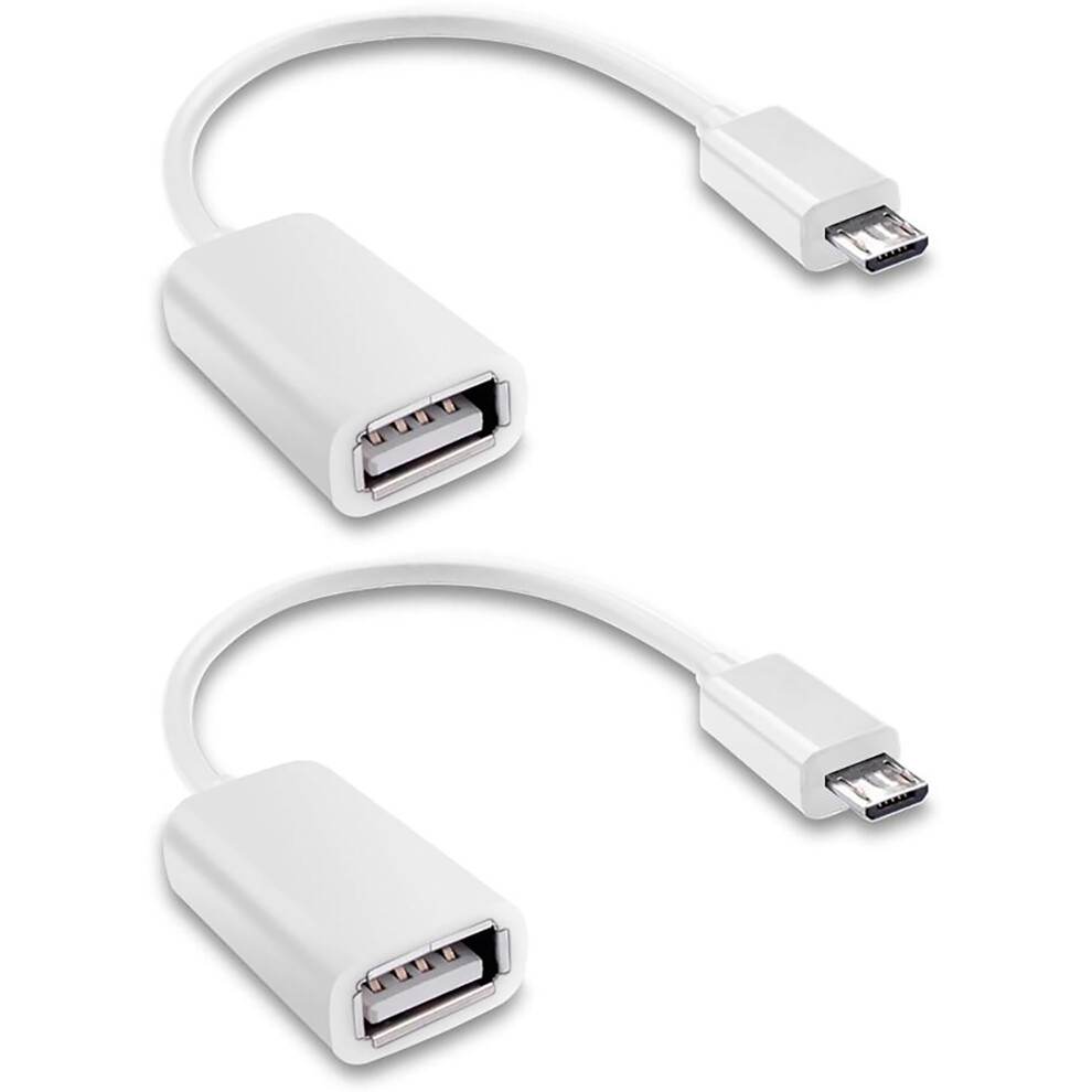 Micro Usb Otg Adapter 2 Pack Speed Data Access Plug And Play For Blu R1 Plus And Android Devices White 9771547518730