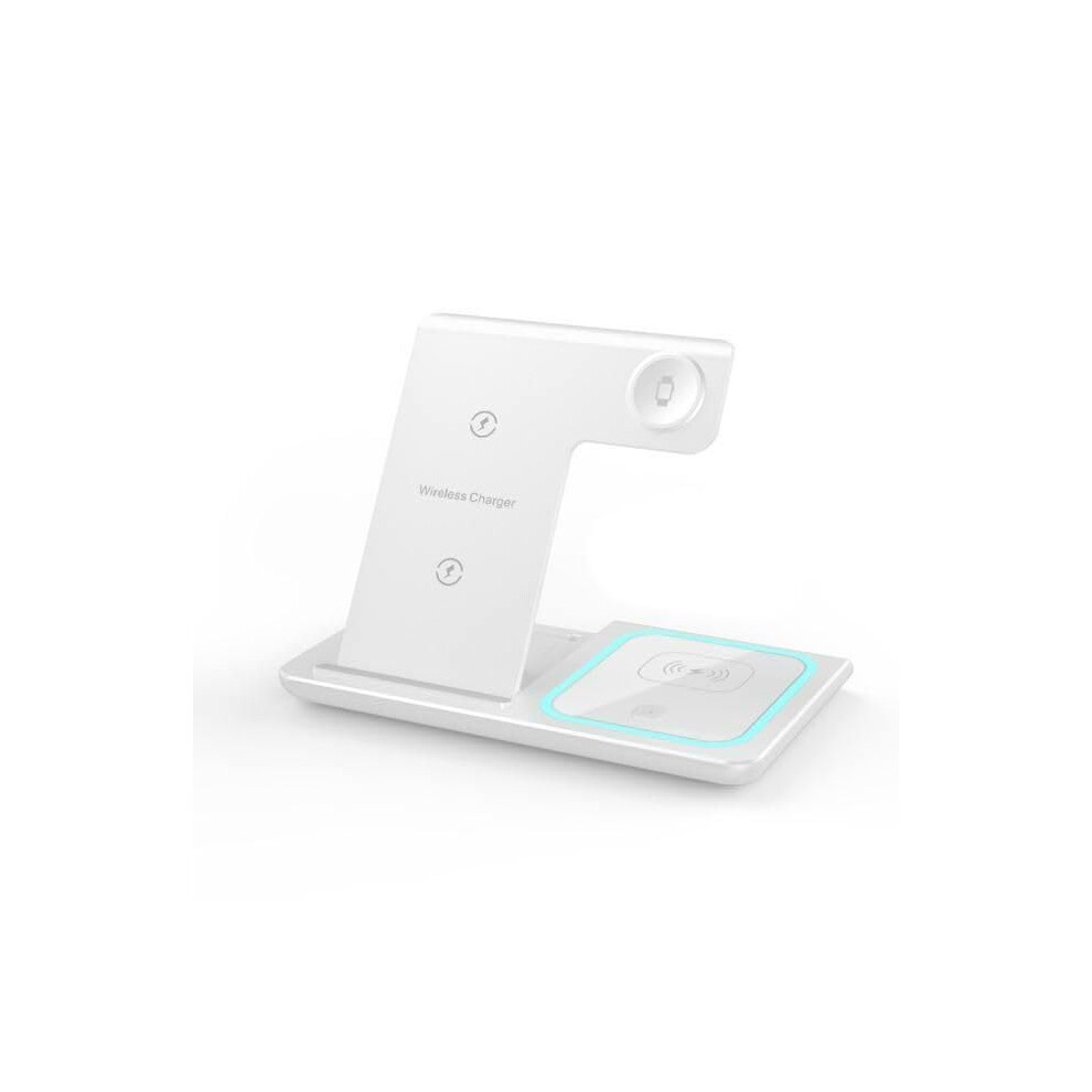 Wireless Charging Station Fast Wireless Charger For Multiple Devices With Neutral Finish White 9771547699040