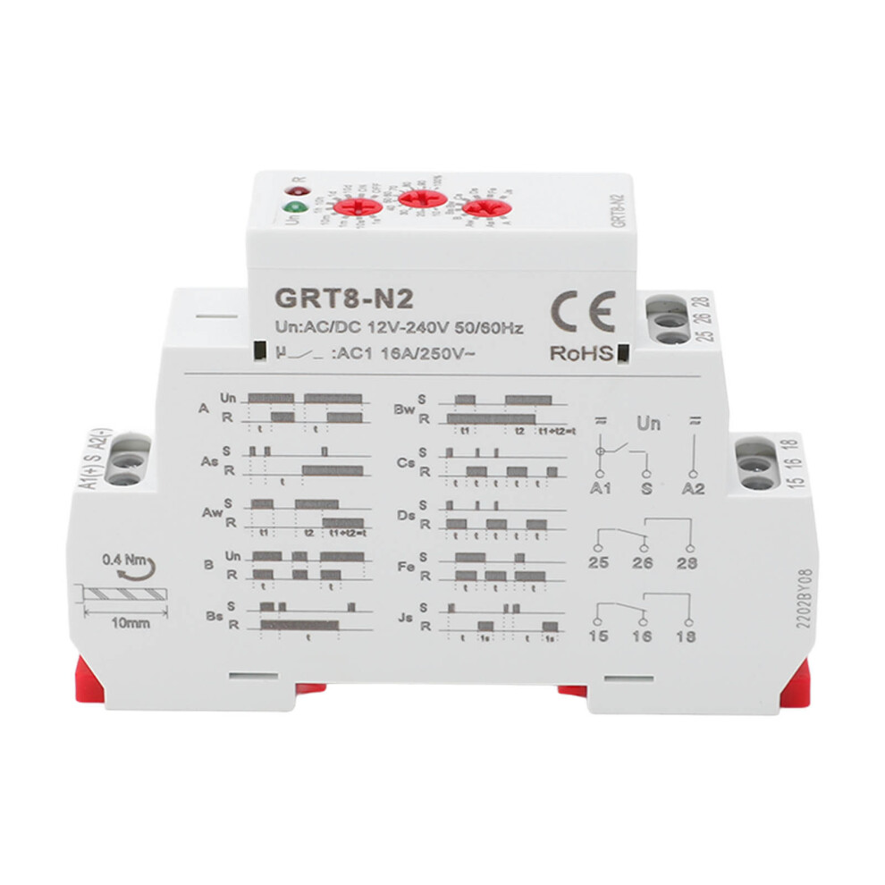 Electronic Repeat Cycle Timer Relay With Led Display, 16A Load Capacity Dual Function Operation Cycler Beginning With Pulse Or Pause, Ultra Small 9551475298603