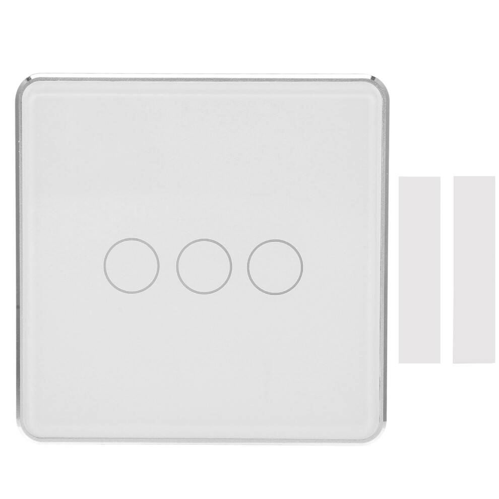 Smart Wifi Touch Light Switch With Voice Command App Timer, Waterproof Fireproof Multicontrol Wall Switch No Wiring Needed For Easy Installation 9370362727824