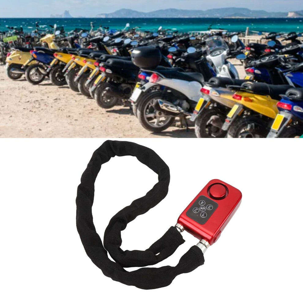 Bike Chain Alarm Lock With Remote, 80Cm, 4-Digit Password, Ip44 8171384821160