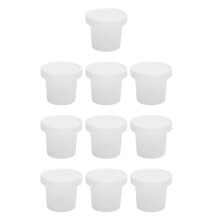10 Stück 500 ml Hochtemperaturbeständige PP-Dessertbecher mit Deckeln für Pudding, Joghurt, Eiscreme