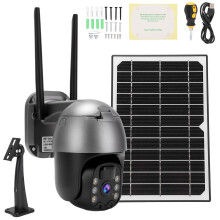 Solar Powered Outdoor Surveillance Camera With Remote Access And Smart Detection, 4G Network Enabled For WiFi-Free Monitoring At Homes And Job Sites