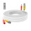25ft White BNC Video Power Cable for CCTV Security Cameras with Universal Compatibility 1