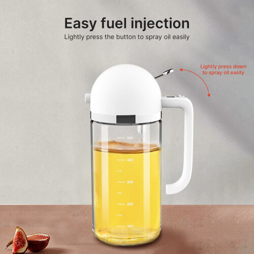 2-in-1 Ölspender, 550ml, Glas & PP, ergonomisch