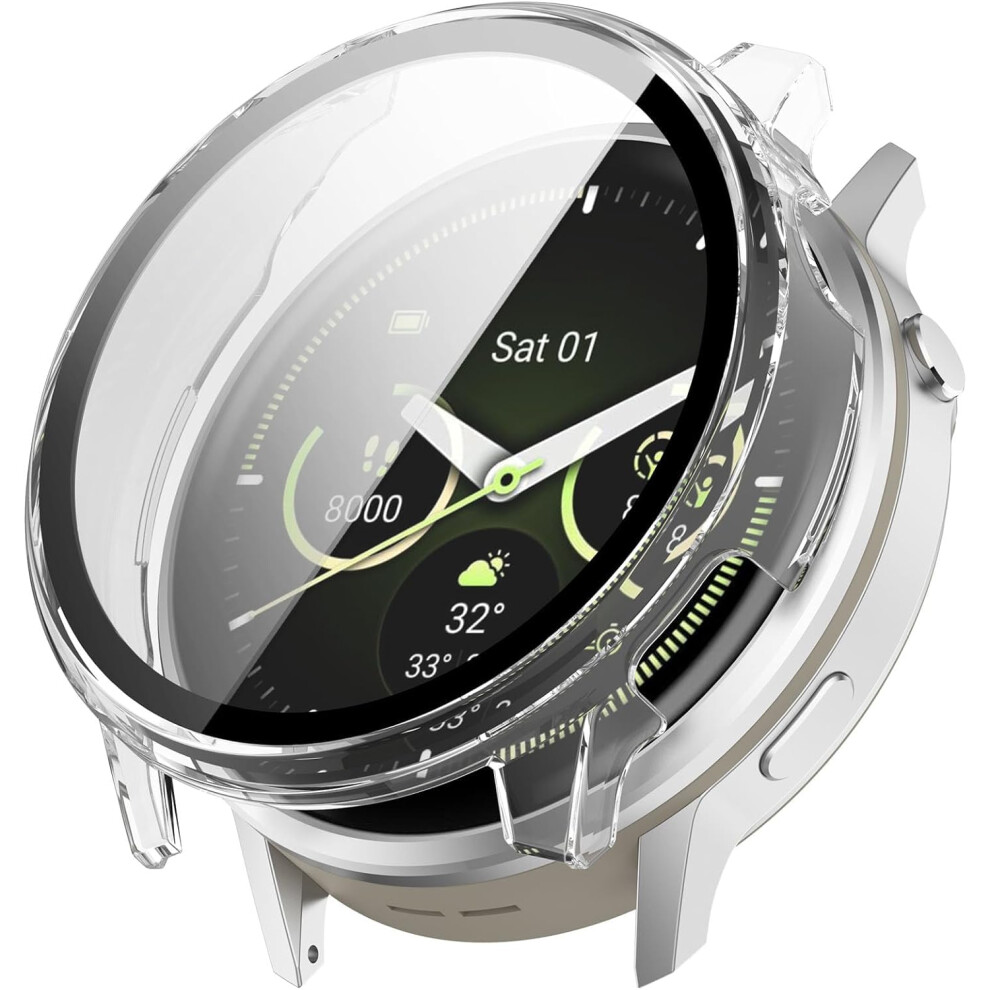 Case With Screen Protector, Clear Hard Pc Bumper, 9H Tempered Glass For Garmin Venu 4 45Mm 9073542619659
