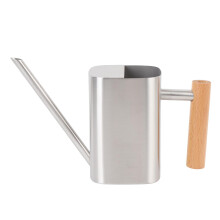 Indoor Watering Can 500ML Stainless Steel Long Spout Rustproof Body with Ergonomic Wooden Handle for Houseplants